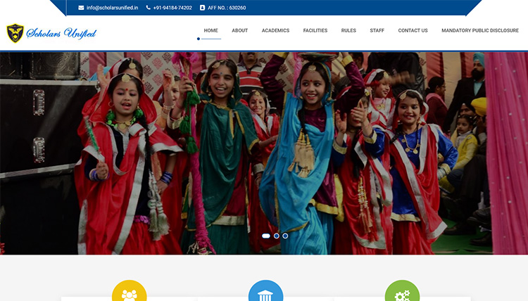 Scholar Unified Platform school website portfolio preview